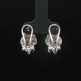 10k White Gold and 0.40cttw Diamond Ladies Huggie Earrings