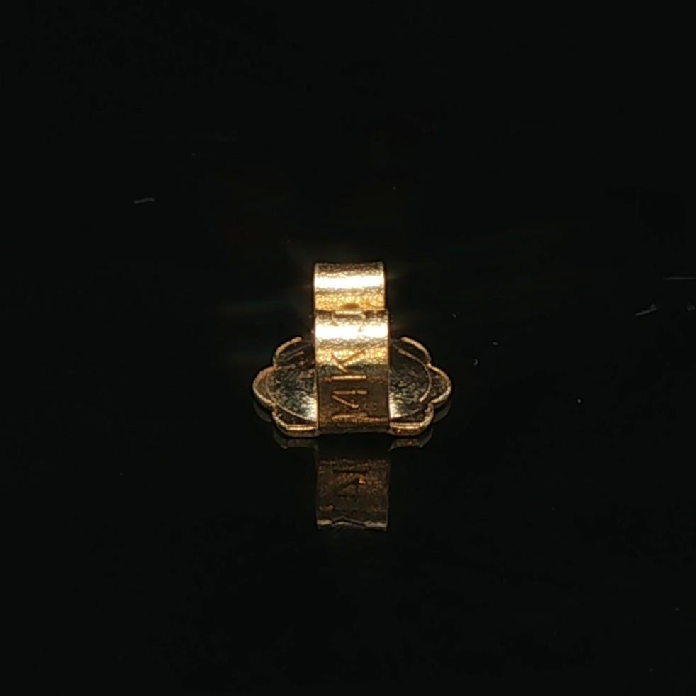 14k Rose Gold and Diamond Floral Stud Earrings