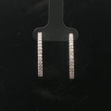 18k White Gold and 1cttw Diamond Inside Out Hoop Earrings Italy 1"