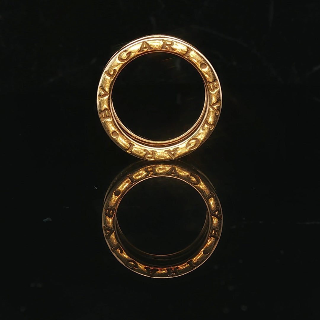 Bulgari B.zero1 18k Yellow Gold and Diamond Band Ring Size 5.5