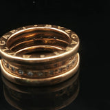 Bulgari B.zero1 18k Yellow Gold and Diamond Band Ring Size 5.5
