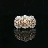 10k Yellow Gold 3cttw Chocolate and White Diamond Ring Size 7
