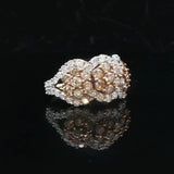 10k Yellow Gold 3cttw Chocolate and White Diamond Ring Size 7