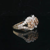 10k Yellow Gold 3cttw Chocolate and White Diamond Ring Size 7