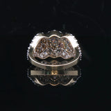 10k Yellow Gold 3cttw Chocolate and White Diamond Ring Size 7