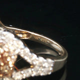 10k Yellow Gold 3cttw Chocolate and White Diamond Ring Size 7