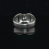 14k White Gold and 0.65ct Diamond Men's Buckle Ring Size 12
