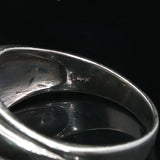 14k White Gold and 0.65ct Diamond Men's Buckle Ring Size 12