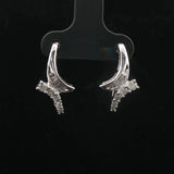 14k White Gold and 0.50cttw Diamond Huggie Earrings