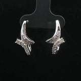 14k White Gold and 0.50cttw Diamond Huggie Earrings