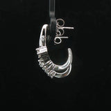 14k White Gold and 0.50cttw Diamond Huggie Earrings