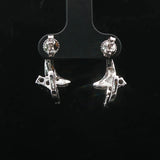 14k White Gold and 0.50cttw Diamond Huggie Earrings