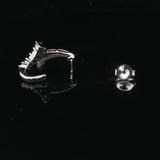 14k White Gold and 0.50cttw Diamond Huggie Earrings