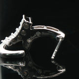 14k White Gold and 0.50cttw Diamond Huggie Earrings