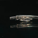 14k White Gold and Diamond 7.5g Bangle Bracelet 6.75"