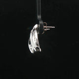 14k White Gold and 1cttw Diamond Open Loop Stud Earrings