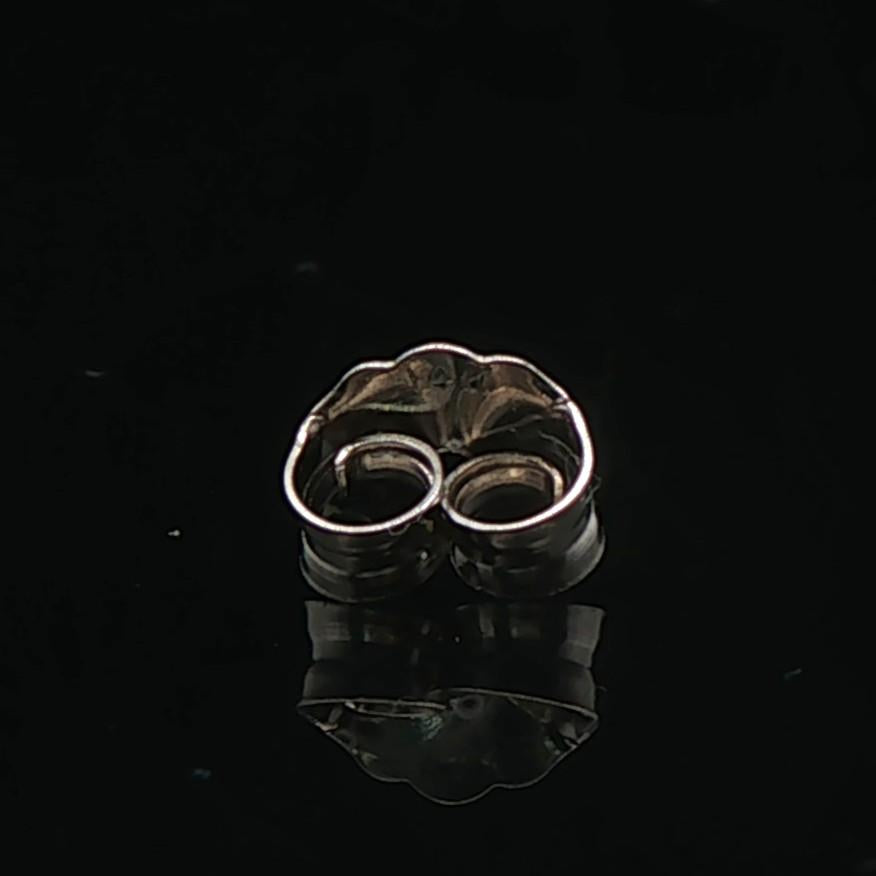 14k White Gold and 1cttw Diamond Open Loop Stud Earrings
