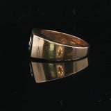 14k Yellow Gold and 0.25cttw Diamond Solid Men's Ring Size 9.5