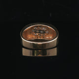 14k Yellow Gold and 0.25cttw Diamond Solid Men's Ring Size 9.5