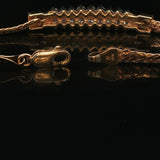 14k Yellow Gold and 1cttw Diamond Bar Flattened Curb Link Bracelet Italy 6.25"