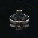 14k White Gold and Diamond 5.8g Claddagh Ring Size 12