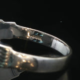 14k White Gold and Diamond 5.8g Claddagh Ring Size 12