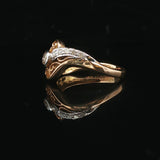 14k Yellow and White Gold 0.40cttw Diamond Vintage Ladies Ring Size 6