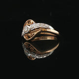 14k Yellow and White Gold 0.40cttw Diamond Vintage Ladies Ring Size 6