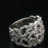 Neil Lane 14k White Gold and 1.75cttw Diamond Ladies Fancy Band Ring Size 6.5