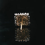 14k White and Yellow Gold 1cttw Diamond Vintage Square Cluster Stud Earrings