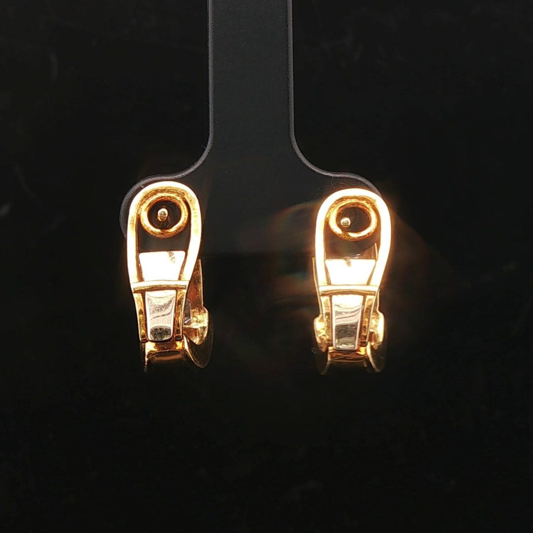 14k Yellow Gold and 2cttw Princess Cut Diamond Vintage Huggie Earrings
