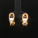 14k Yellow Gold and 2cttw Princess Cut Diamond Vintage Huggie Earrings