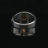 10k White and Yellow Gold Diamond Men's Watch Style Ring Size 10