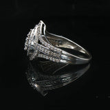 10k White Gold and 1.5cttw Diamond Pear Shape Halo Ring Size 8.5
