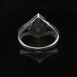 10k White Gold and 1.5cttw Diamond Pear Shape Halo Ring Size 8.5