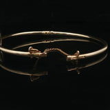 14k Yellow Gold Blue Sapphire and Diamond Halo Bangle Bracelet 6.75"