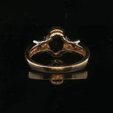14k Yellow and White Gold Amethyst and Diamond Ladies Ring Size 8