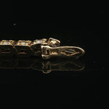 14k Yellow Gold and 2cttw Diamond Squared Tennis Bracelet