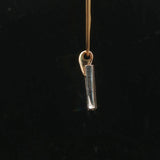 14k Yellow and White Gold 0.25cttw Diamond Slide Pendant Snake Link Necklace 16"