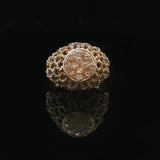 18k Yellow and White Gold 0.25cttw Diamond Vintage Ladies Ring Size 5.5