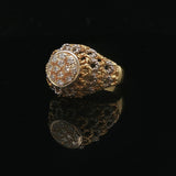 18k Yellow and White Gold 0.25cttw Diamond Vintage Ladies Ring Size 5.5
