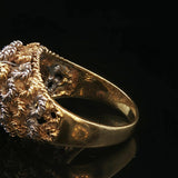 18k Yellow and White Gold 0.25cttw Diamond Vintage Ladies Ring Size 5.5