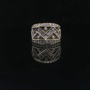 14k Yellow Gold and 1cttw Diamond Ladies Vintage Band Ring Size 6.25