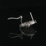 18k White Gold and 0.42cttw Diamond Vintage Filigree Stud Earrings