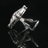 18k White Gold and 0.42cttw Diamond Vintage Filigree Stud Earrings