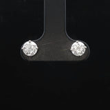 14k White Gold and 0.90cttw Diamond Stud Earrings