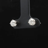 14k White Gold and 0.90cttw Diamond Stud Earrings