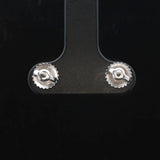 14k White Gold and 0.90cttw Diamond Stud Earrings