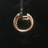 14k Rose Gold and 0.25cttw Diamond Crossover Huggie Earrings