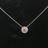 Hearts on Fire 18k White Gold and 0.46cttw Diamond Cluster Pendant Necklace